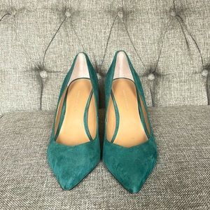 Green Suede Banaba Republic pumps